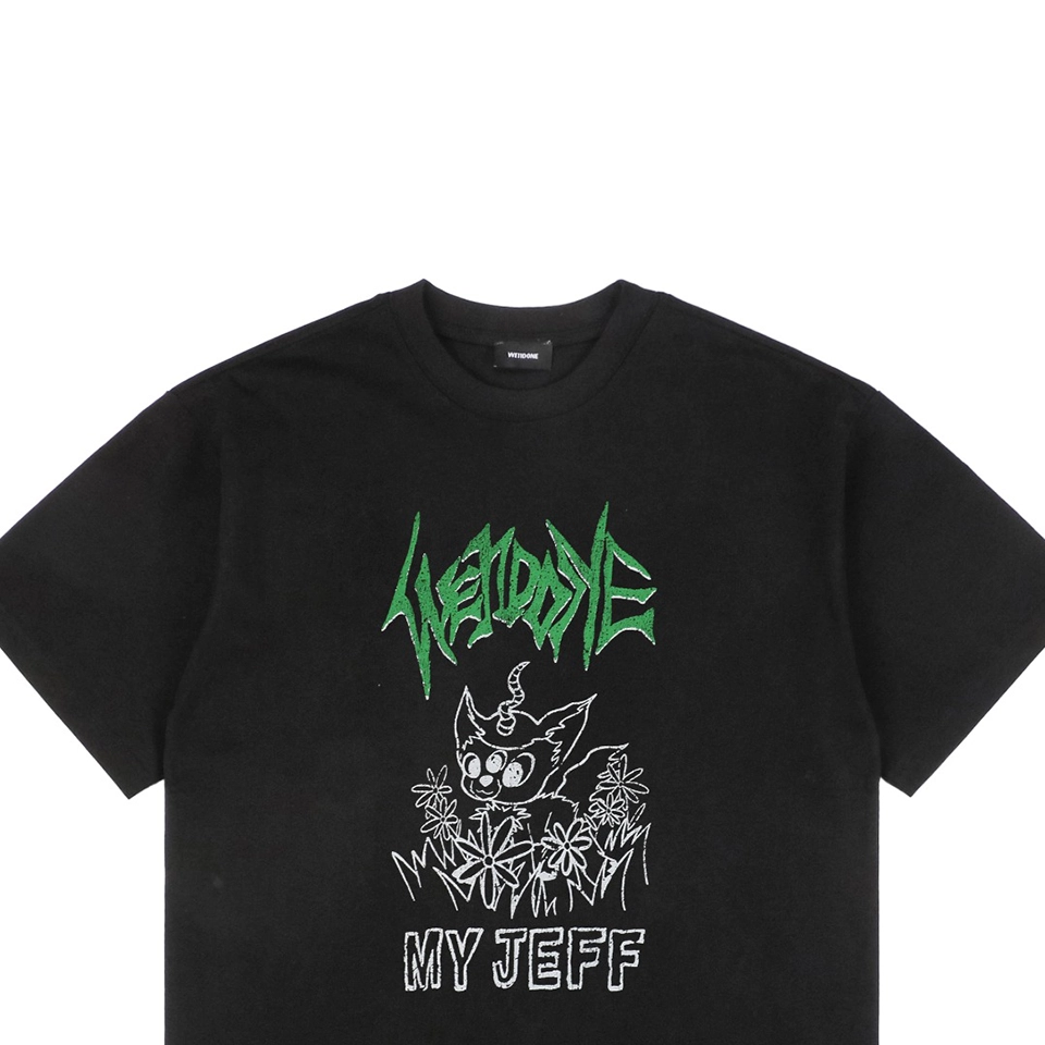 We11done Gothic Letter & Sketch Monster Graphic T-Shirt7.jpeg