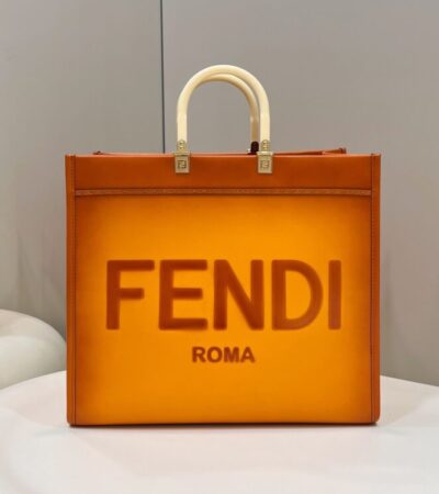 Replica Fendi Peekaboo Tote Orange - top-rated replica designer bag
