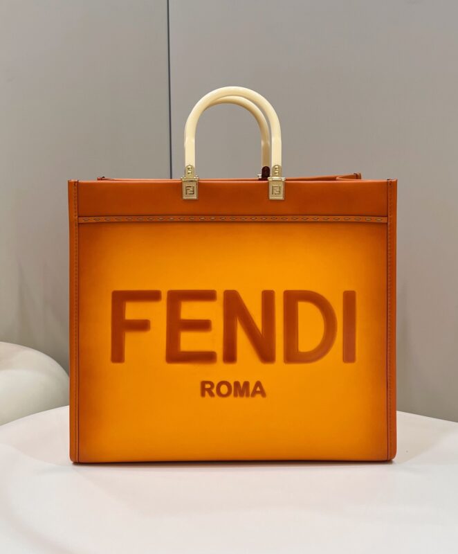 Replica Fendi Peekaboo Tote Orange - top-rated replica designer bag