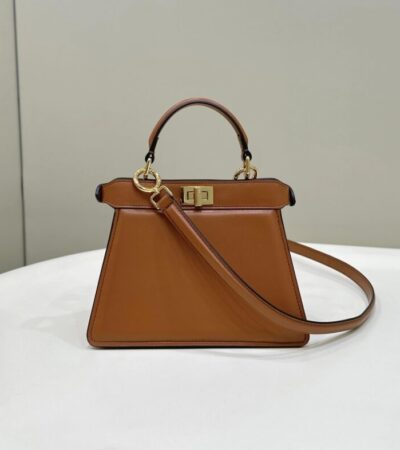 Replica Fendi Peekaboo Mini Brown - realistic designer-inspired fake bag