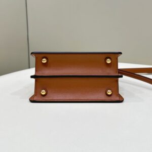 Replica Fendi Peekaboo Mini Brown - top-tier luxury replica shoulder bag