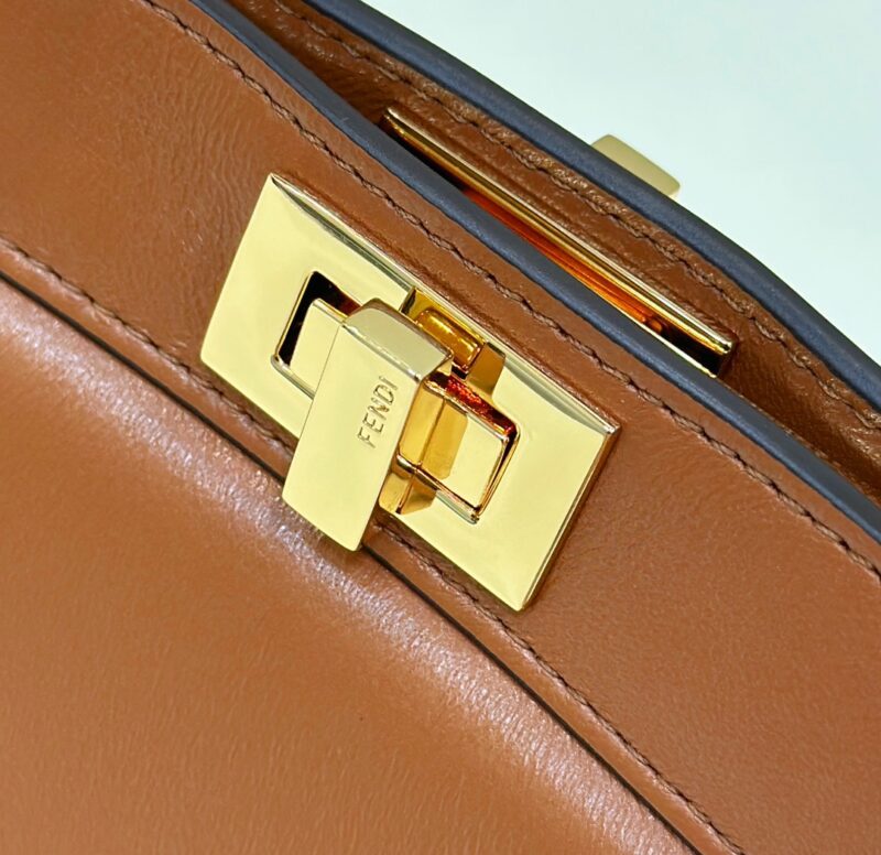 Replica Fendi Peekaboo Mini Brown - premium 1:1 fake handbag model