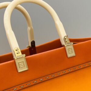 Replica Fendi Peekaboo Tote Orange - ultra-realistic fake designer tote