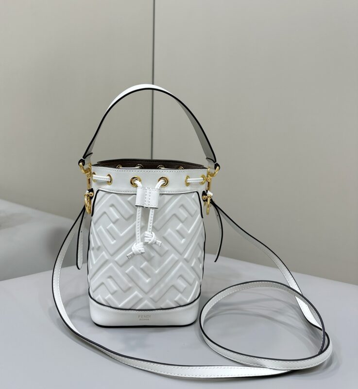 Replica Fendi Tresor Mini Bucket White - high-accuracy replica luxury purse