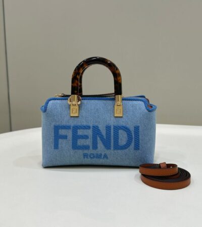 Replica Fendi By The Way Boston Blue Cotton - high-accuracy replica luxury purse