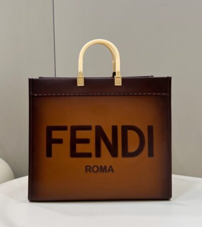 Replica Fendi Peekaboo Tote Brown - best quality luxury bag dupe