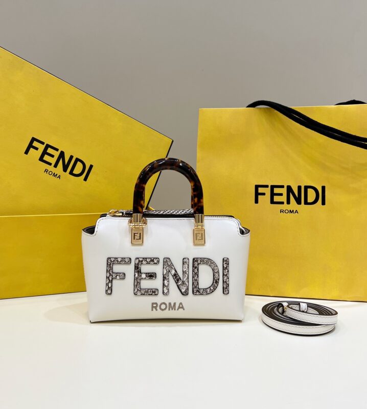 Replica Fendi By The Way Boston White - 1:1 designer replica handbag