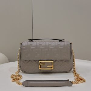 Replica Fendi Baguette Sliding Chain Beige - top-rated replica designer bag