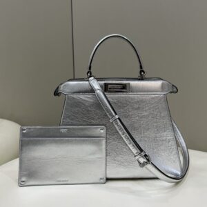 Replica Fendi Peekaboo Large Silver - premium-grade designer purse dupe