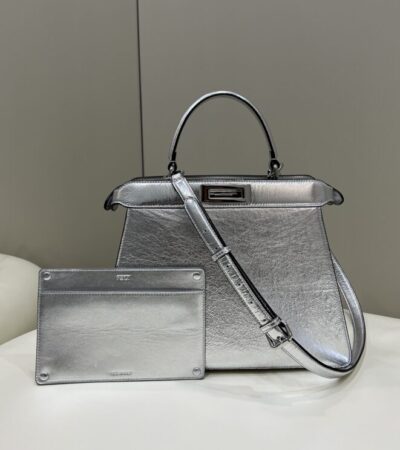 Replica Fendi Peekaboo Large Silver - premium-grade designer purse dupe