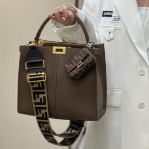 Replica Fendi Peekaboo X Lite Brown - elite superclone designer purse