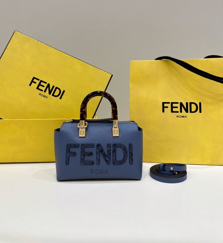 Replica Fendi By The Way Boston Blue - near-authentic luxury replica handbag