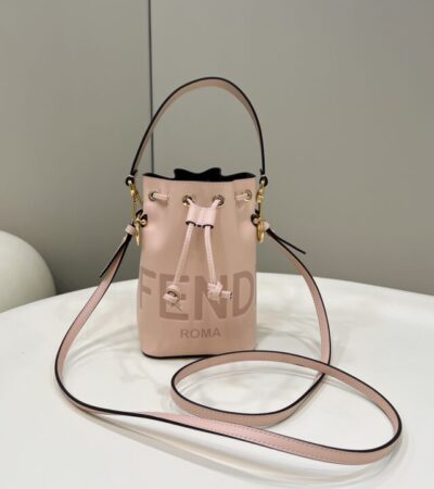 Replica Fendi Tresor Mini Bucket Pink - best quality luxury bag dupe