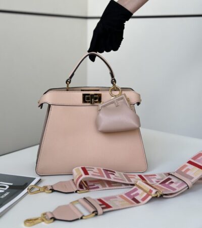 Replica Fendi Peekaboo Medium Pink - top-tier luxury replica shoulder bag