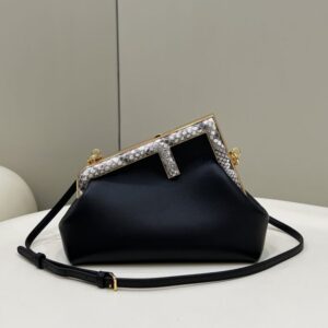 Replica Fendi First Black Python - premium 1:1 fake handbag model