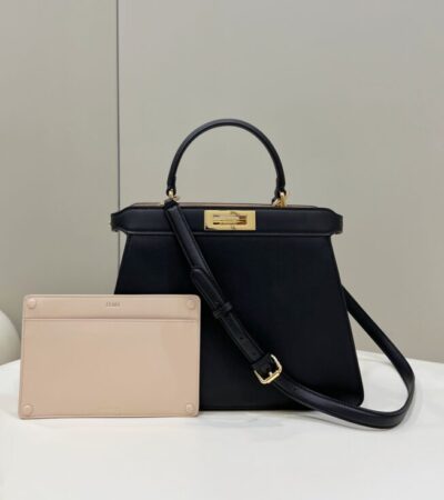 Replica Fendi Peekaboo Medium Black - high-quality designer bag clone