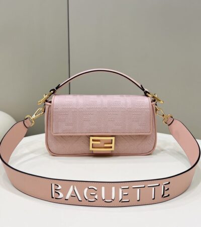 Replica Fendi Baguette FF Pink - premium-grade designer purse dupe
