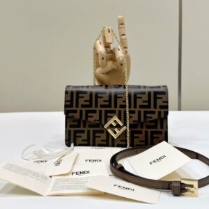 Replica Fendi Baguette Wallet on Chain - 1:1 designer replica handbag