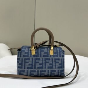 Replica Fendi By The Way Boston Blue Denim - high-quality designer bag clone