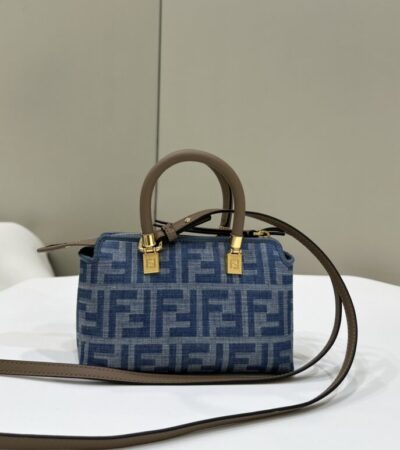 Replica Fendi By The Way Boston Blue Denim - high-quality designer bag clone