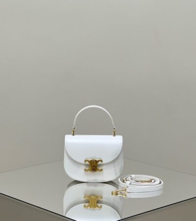 Replica Celine Mini Triomphe White - top-rated replica designer bag