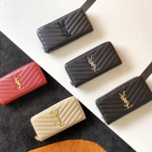 Replica Yves Saint Laurent Long Zippered Wallet - premium 1:1 fake handbag model
