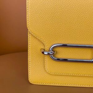 Replica Hermes Sac Roulis Yellow - top-rated replica designer bag