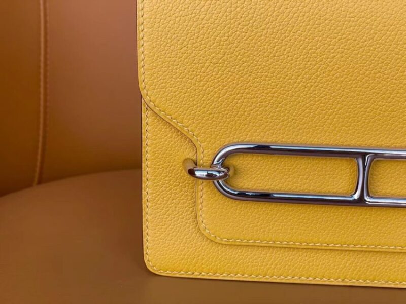 Replica Hermes Sac Roulis Yellow - top-rated replica designer bag