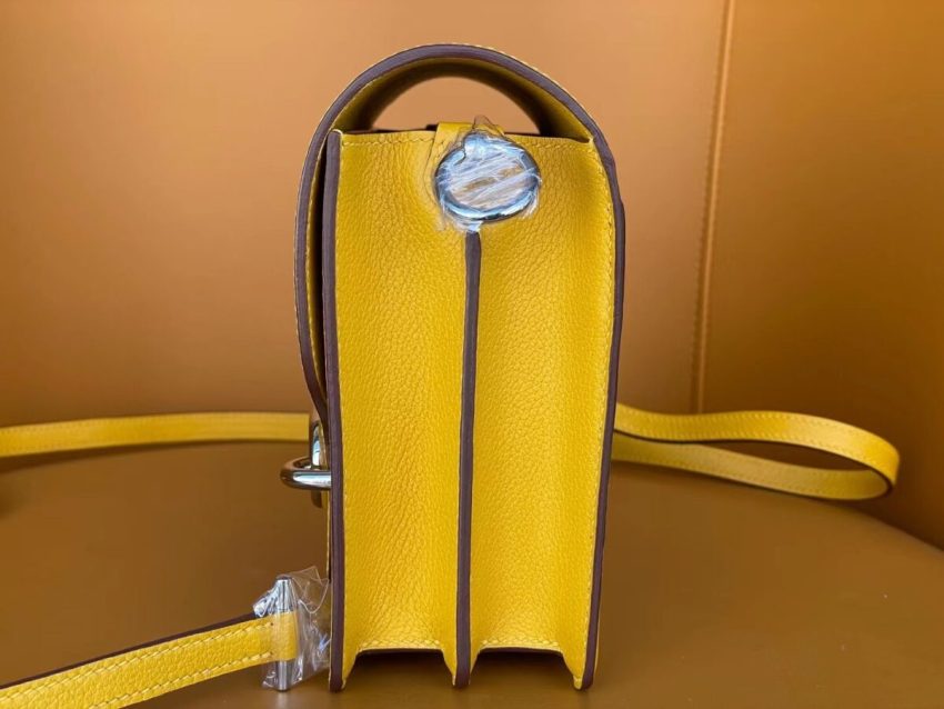 Replica Hermes Sac Roulis Yellow - top-rated replica designer bag