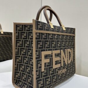 Replica Fendi Sunshine Tote Brown Monogram - ultra-realistic fake designer tote