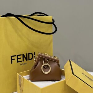 Replica Fendi First Mini Brown - best quality luxury bag dupe