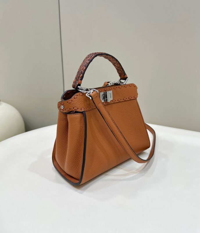 Replica Fendi Peekaboo Small Brown - ultra-realistic fake designer tote