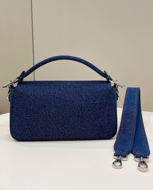 Replica Fendi Baguette Full Blue Denim - best-selling designer handbag dupe