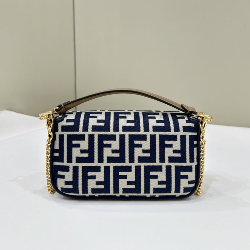 Replica Fendi Baguette Small Cotton Blue - premium 1:1 fake handbag model