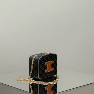 Replica Celine Triomphe Box on Chain - top-tier luxury replica shoulder bag