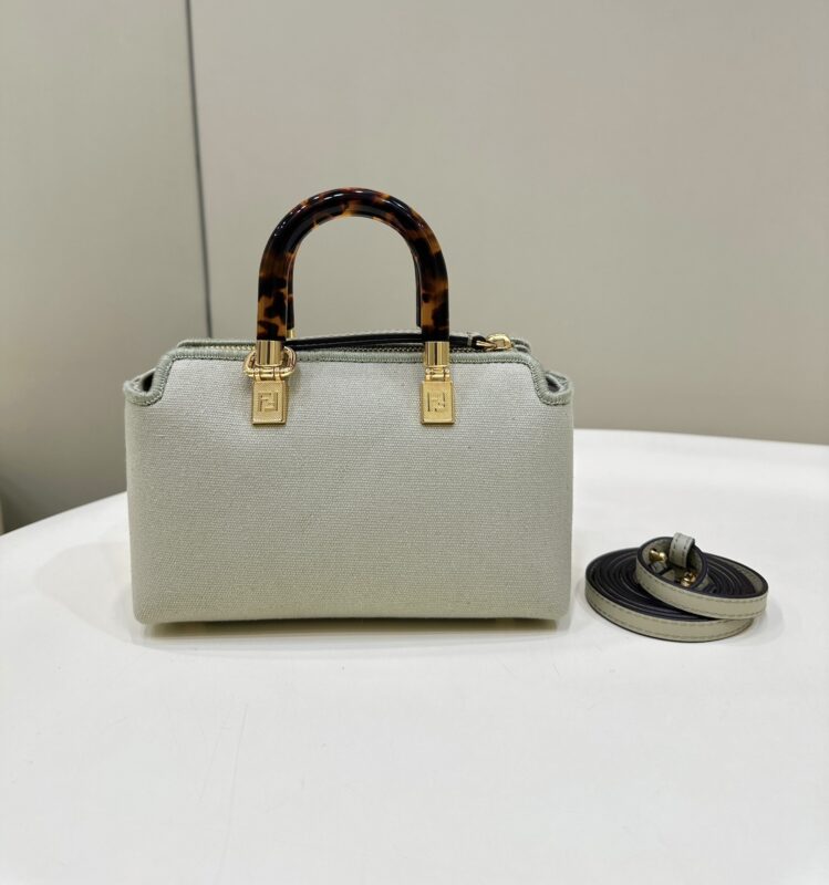 Replica Fendi By The Way Boston Beige Cotton - authentic-look luxury purse replica