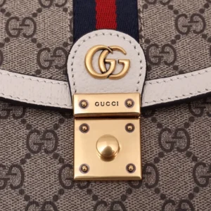 Replica GUCCI OPHIDIA SMALL TOP HANDLE BAG WITH WEB - top-tier luxury replica shoulder bag