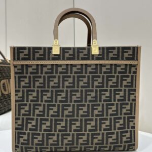Replica Fendi Sunshine Tote Brown Monogram - premium 1:1 fake handbag model