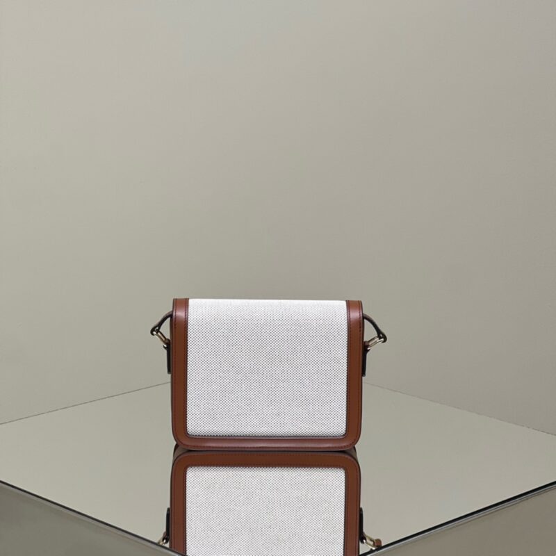 Replica Celine Triomphe Mini White - best quality luxury bag dupe