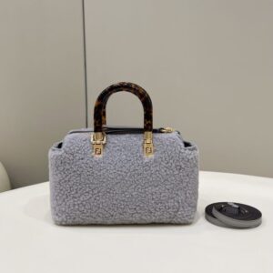 Replica Fendi By The Way Boston Blue Wool - best quality luxury bag dupe