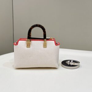 Replica Fendi By The Way Boston Red White - high-quality designer bag clone