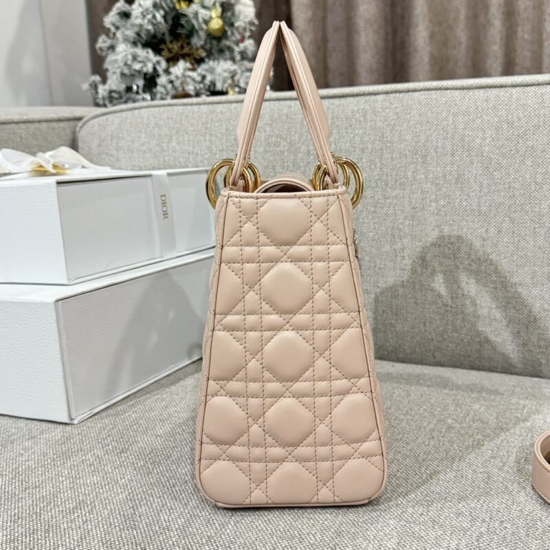 Replica Lady Dior Medium Powder Pink - realistic designer-inspired fake bag