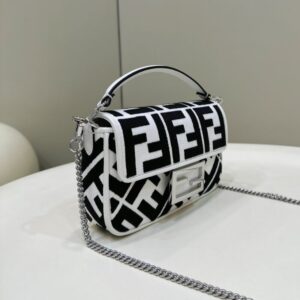 Replica Fendi Baguette Small White - near-authentic luxury replica handbag