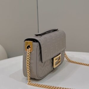 Replica Fendi Baguette Sliding Chain Beige - authentic-look luxury purse replica