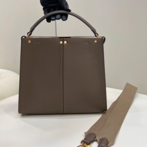 Replica Fendi Peekaboo X Lite Brown - top-tier luxury replica shoulder bag