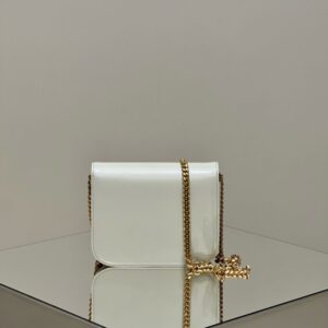 Replica Celine Teen Triomphe Bag White - high-accuracy replica luxury purse
