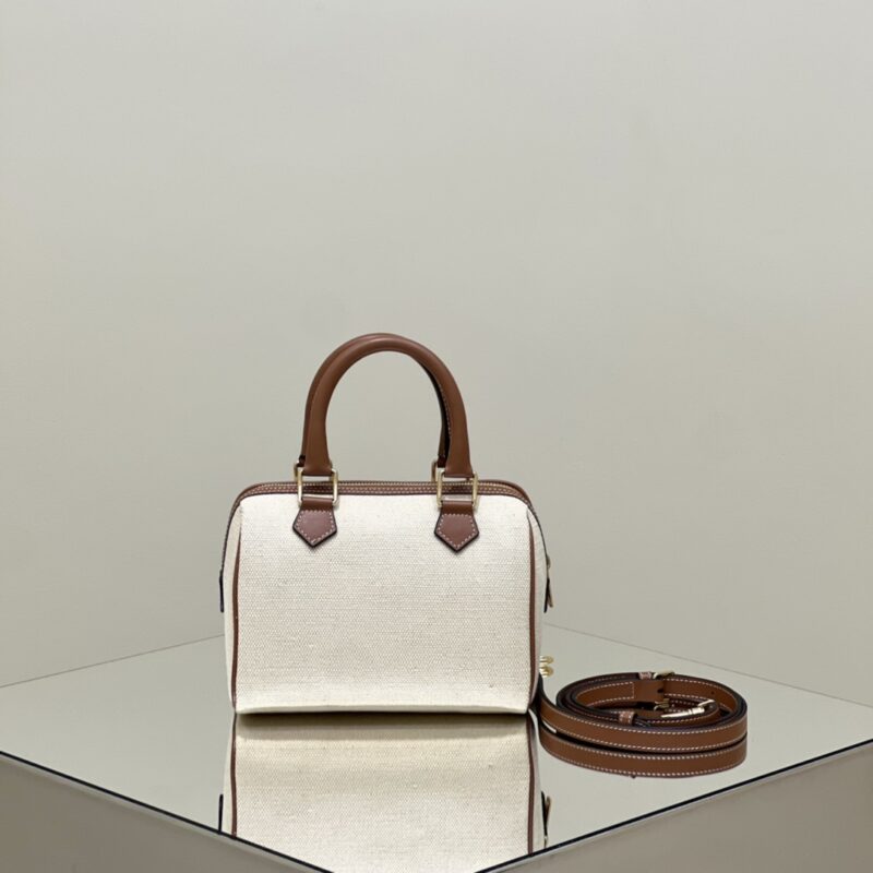 Replica Celine Triomphe Boston White - realistic designer-inspired fake bag