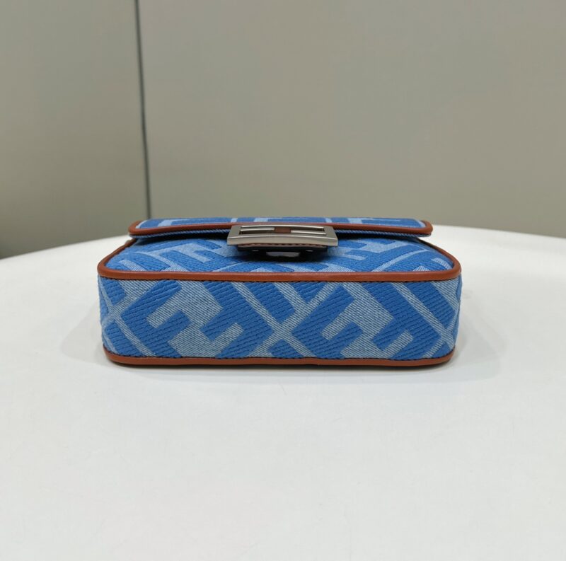 Replica Fendi Baguette Small Denim Blue - near-authentic luxury replica handbag