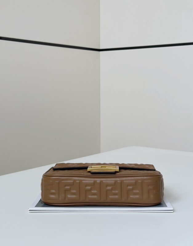 Replica Fendi Baguette Sliding Chain Brown - elite superclone designer purse