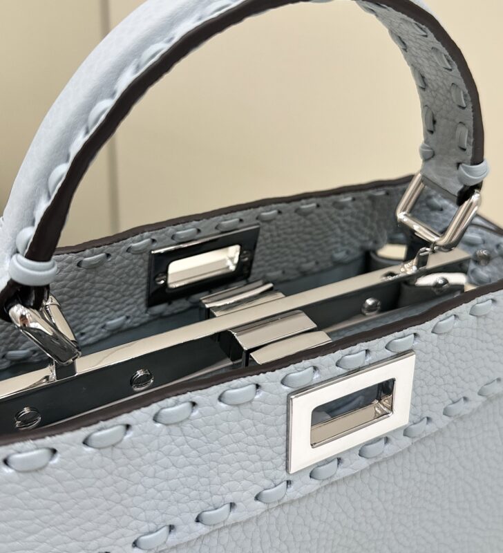 Replica Fendi Peekaboo Small Sky Blue - authentic-look luxury purse replica